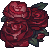 bunch of three sparkly red roses
